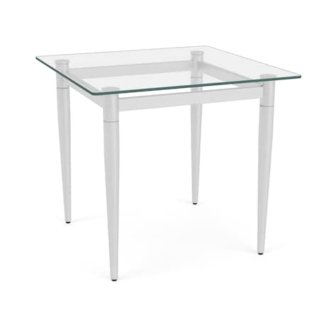 Lesro Siena Lounge Reception End Table, 22 in W, 22 in L, 20 in H, Glass SN0620